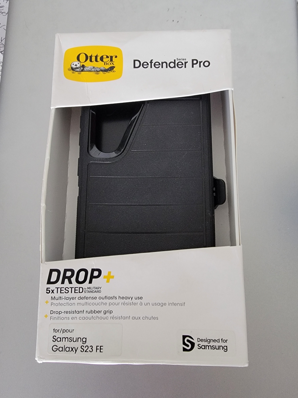 OtterBox Defender Pro Black Rugged Case for Samsung Galaxy S23 FE